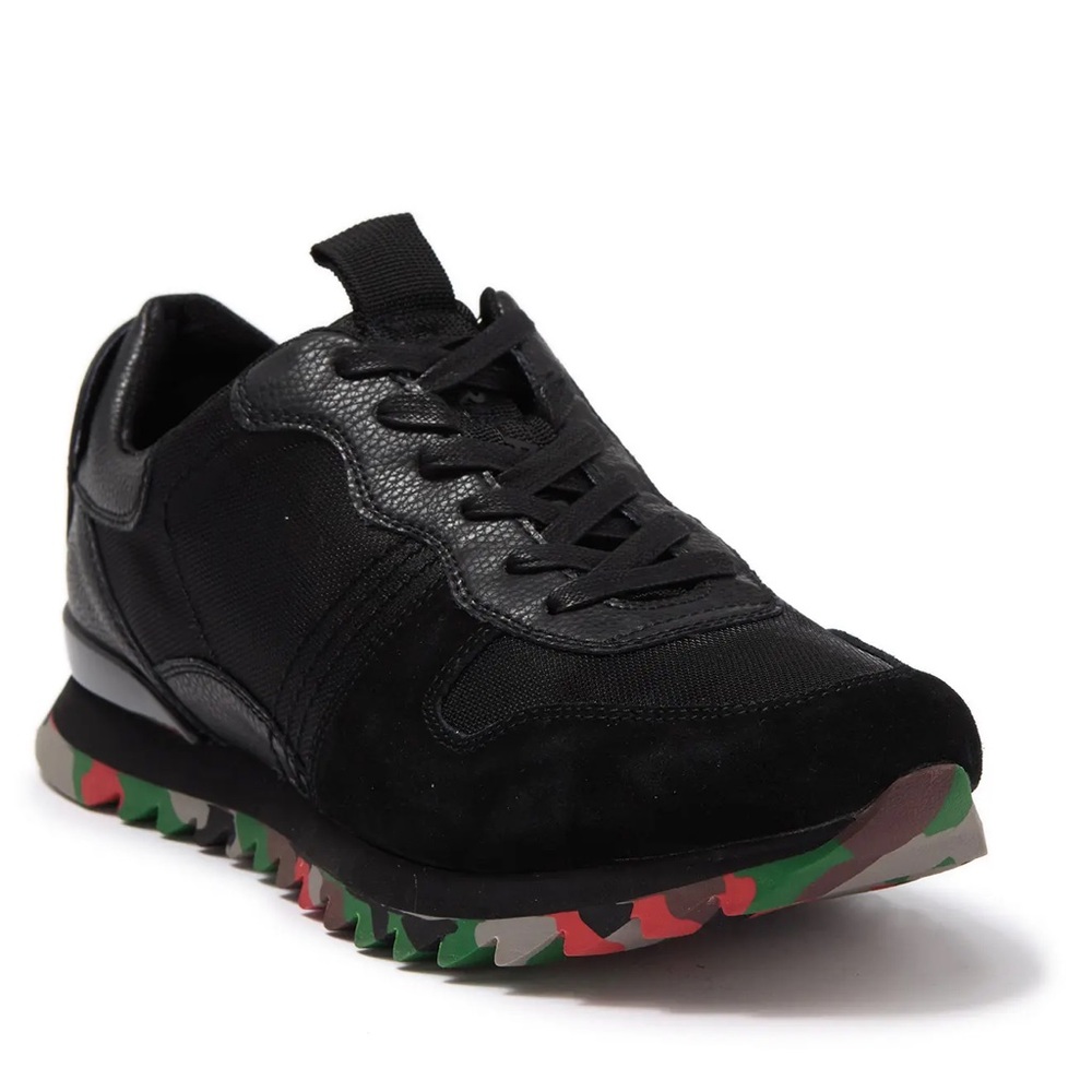 KARL LAGERFELD Suede Camo in Black/Military Green